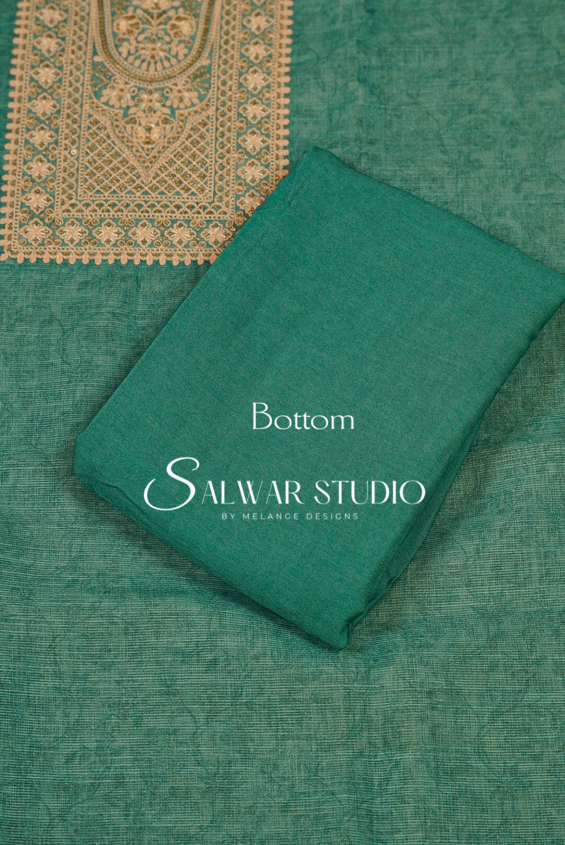 Silk Embroidery Unstitched Salwar Suit Dress Material Turquoise Blue AC0210