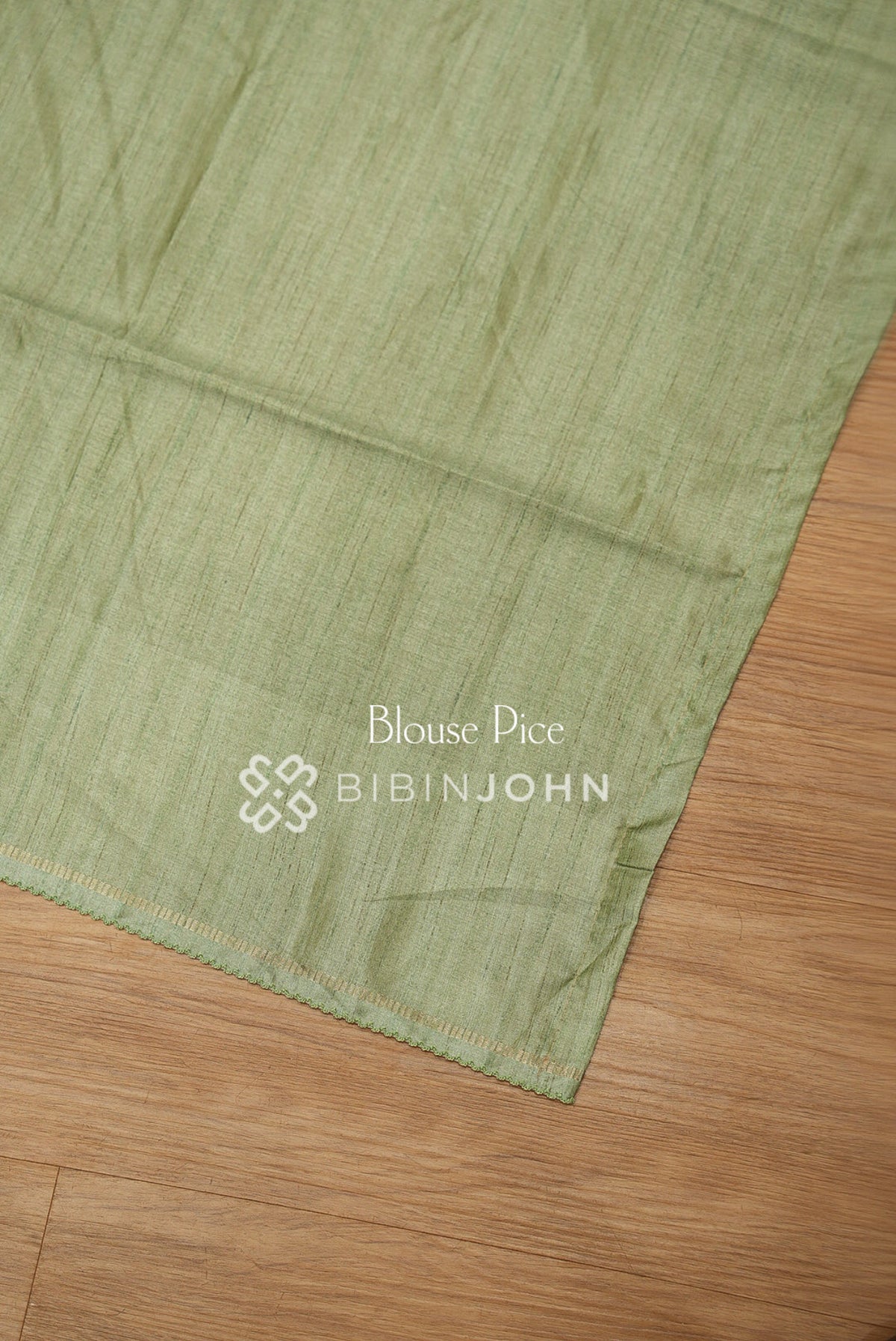 Semi Tussar Weaving Saree For Women Sage Green and Beige BJ2656