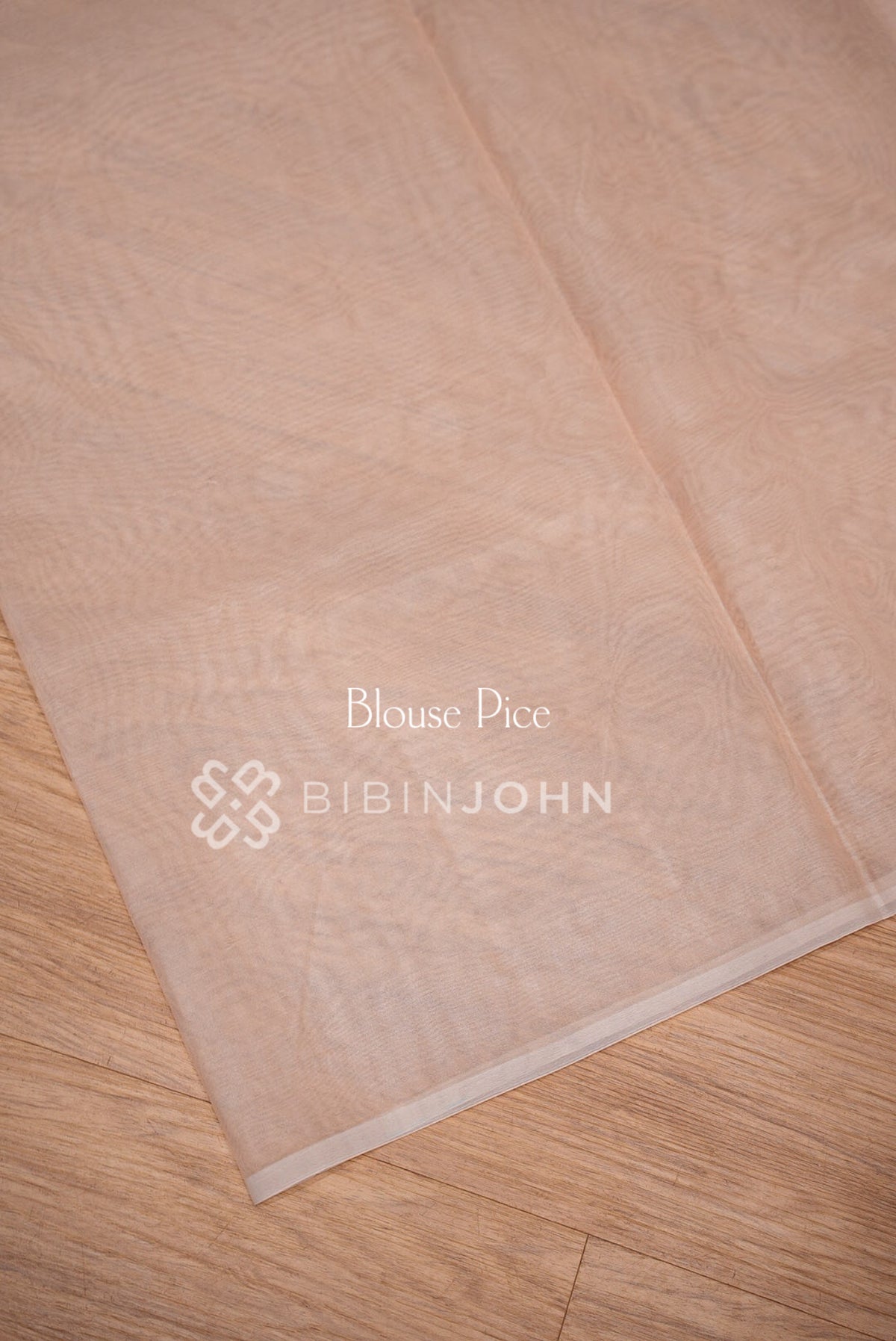 Organza Embroidery Saree Peach-Blush BJ1019