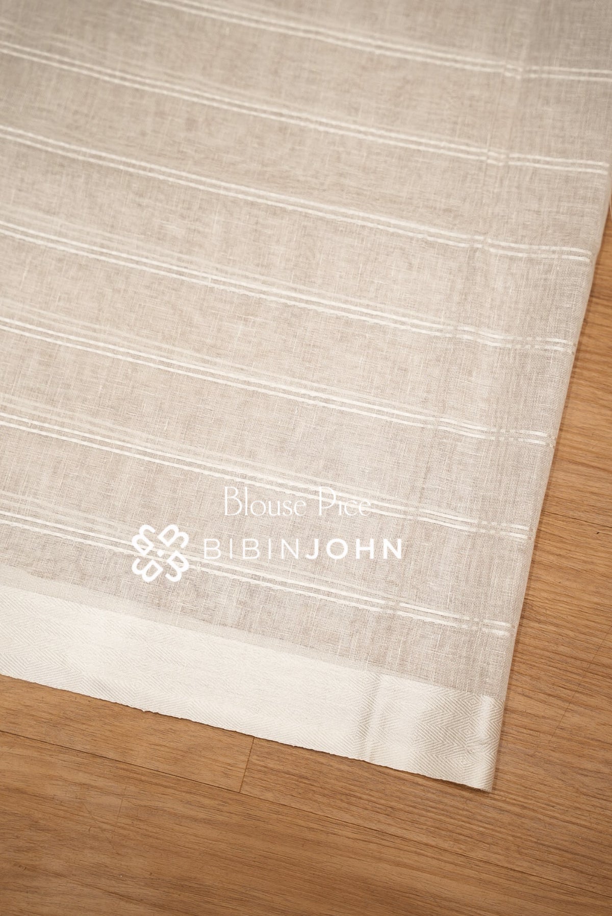 Linen Saree For Women Ivory White BJ1656