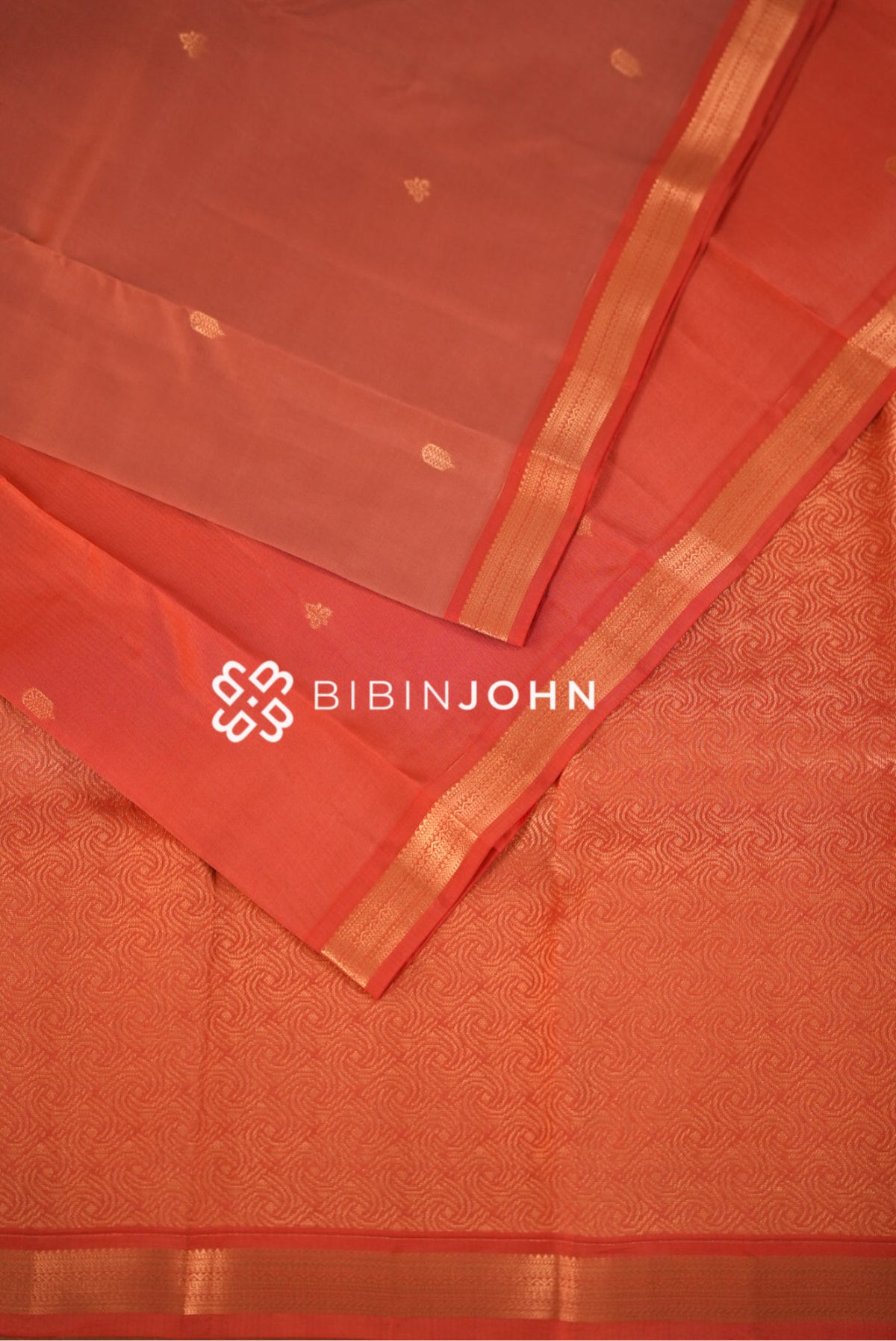 Semi Silk Saree For Women Muted Copper Brown BJ2400