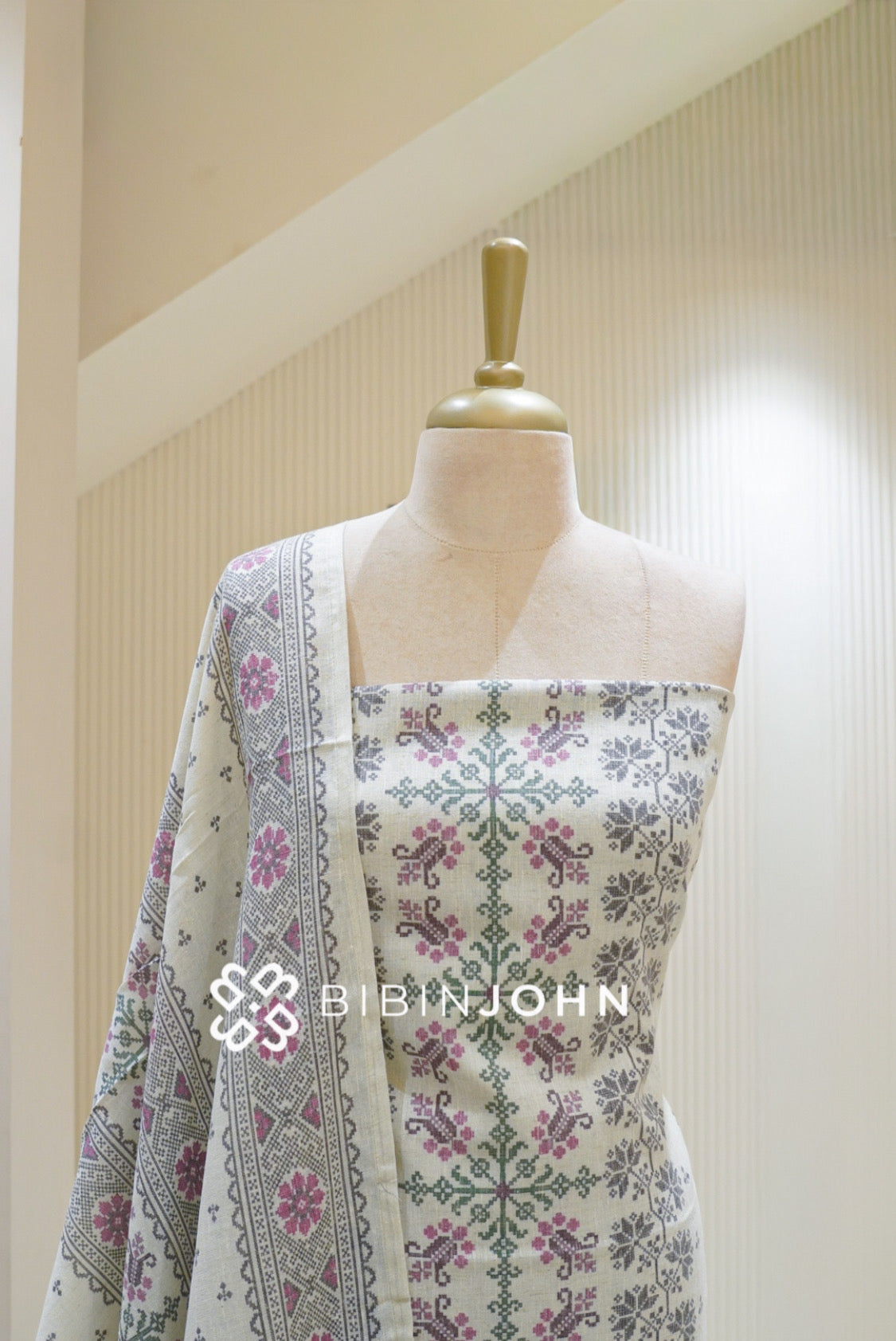 Printed Cotton Unstitched Salwar Suit Material BJ1895