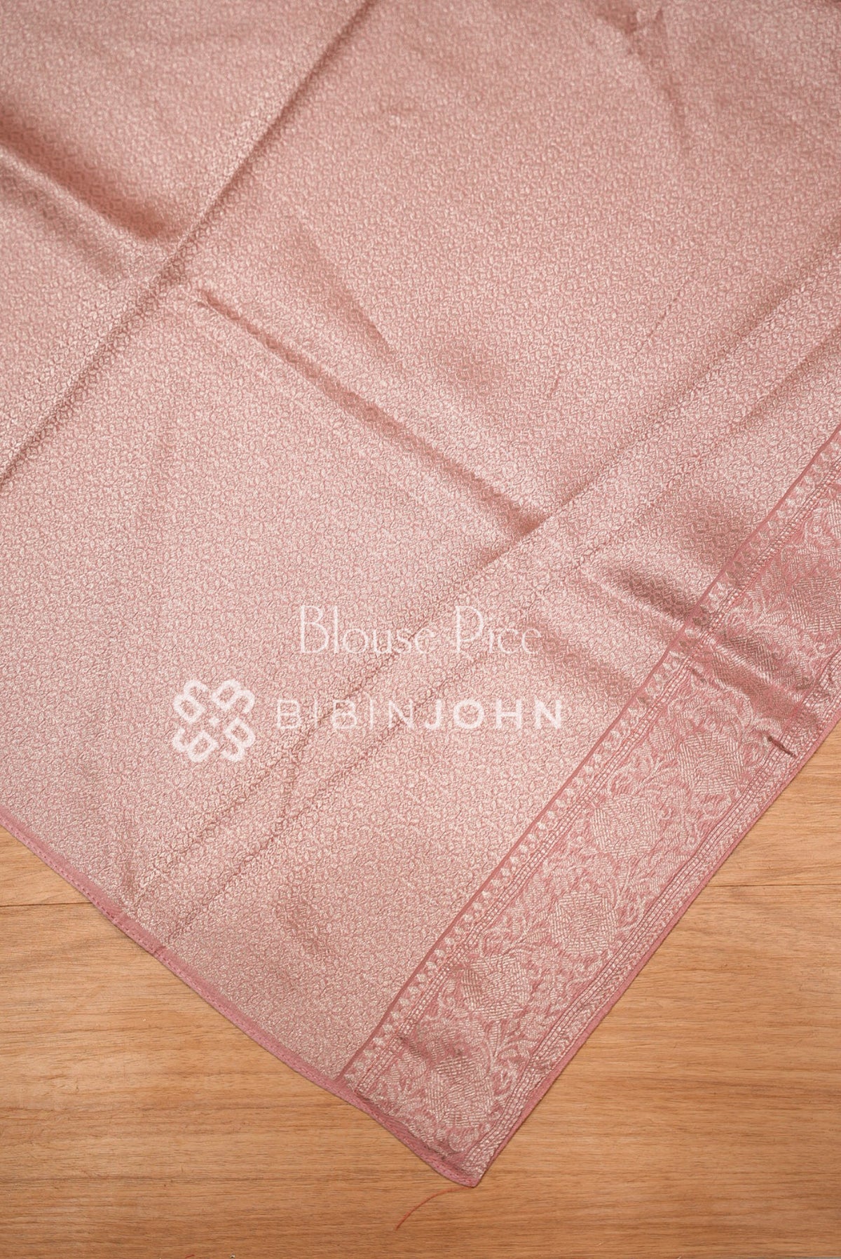 Silk Brocade Saree For Women Dusty Rose Pink BJ1085