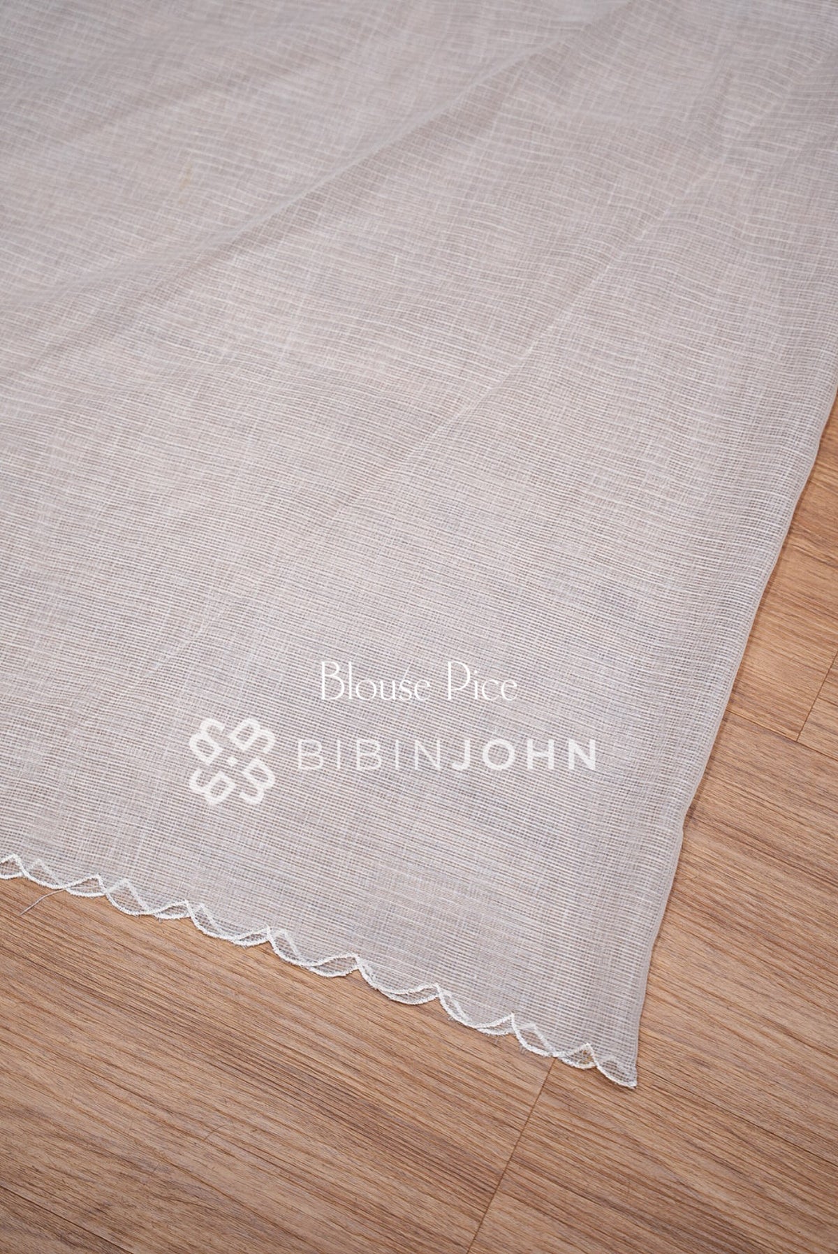 Cotta Applique Saree White BJ1016