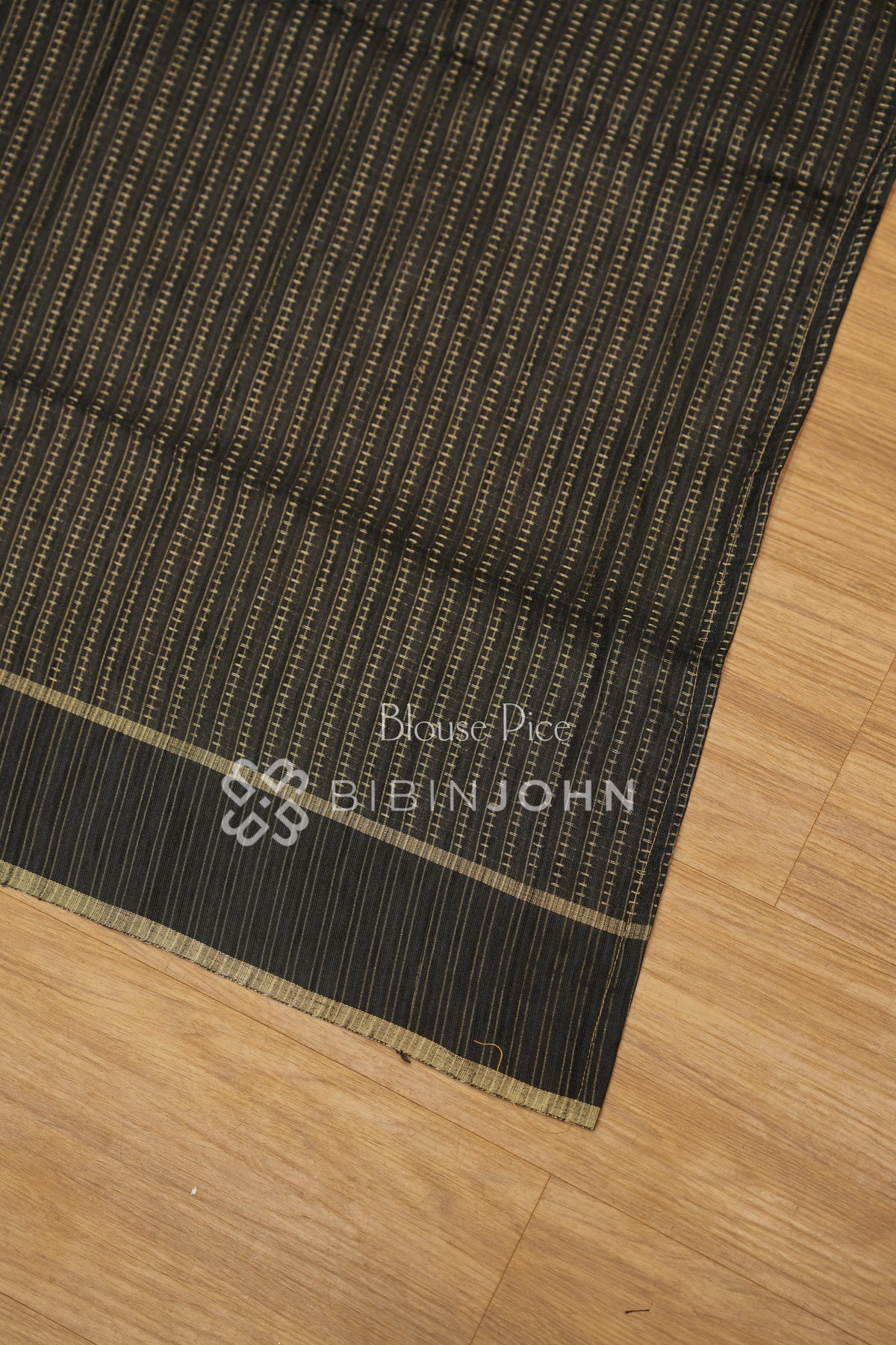Semi Tussar Weaving Saree For Women Black BJ2314