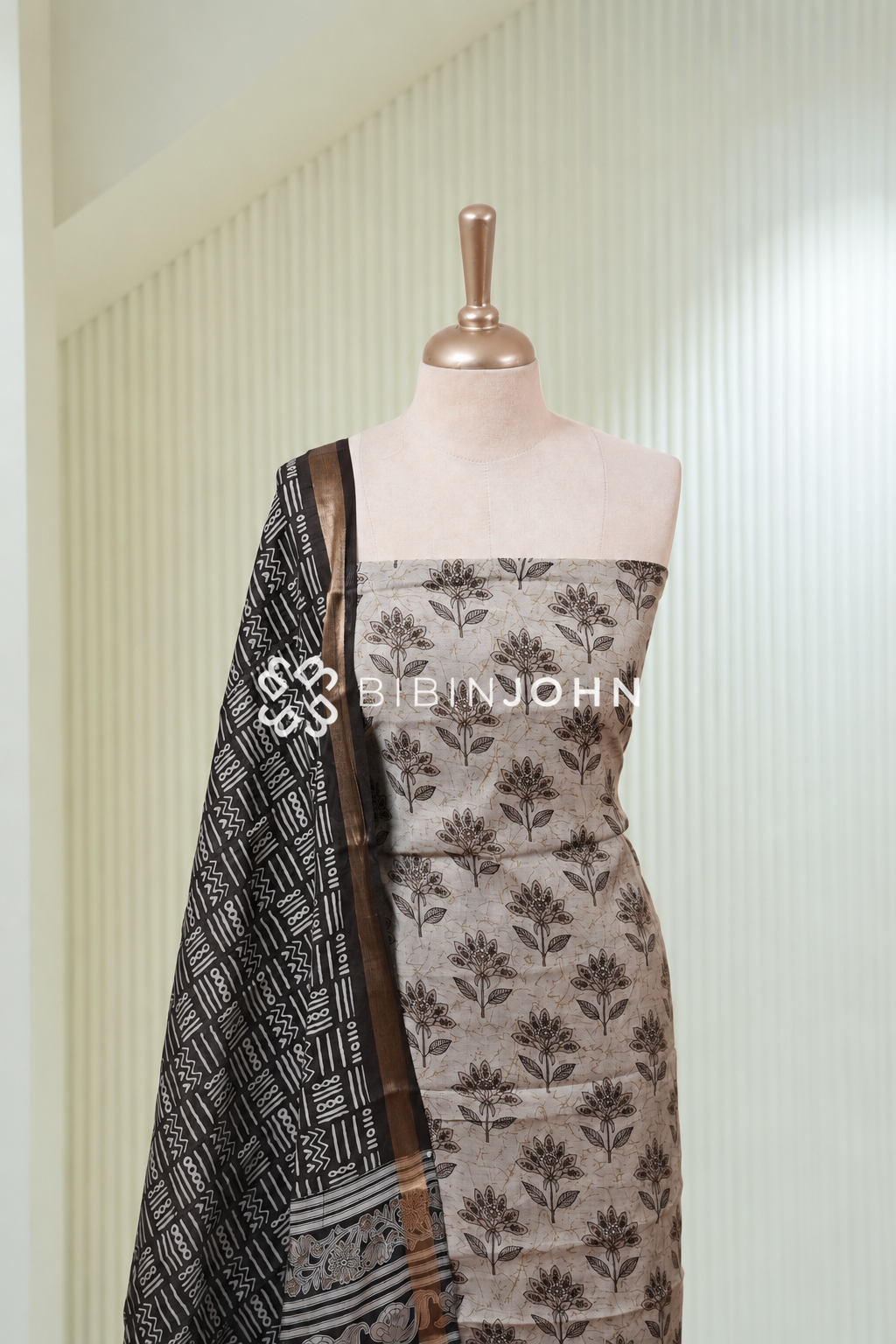 Art Maheshwari Unstitched Salwar Suit Material Light Beige BJ1818