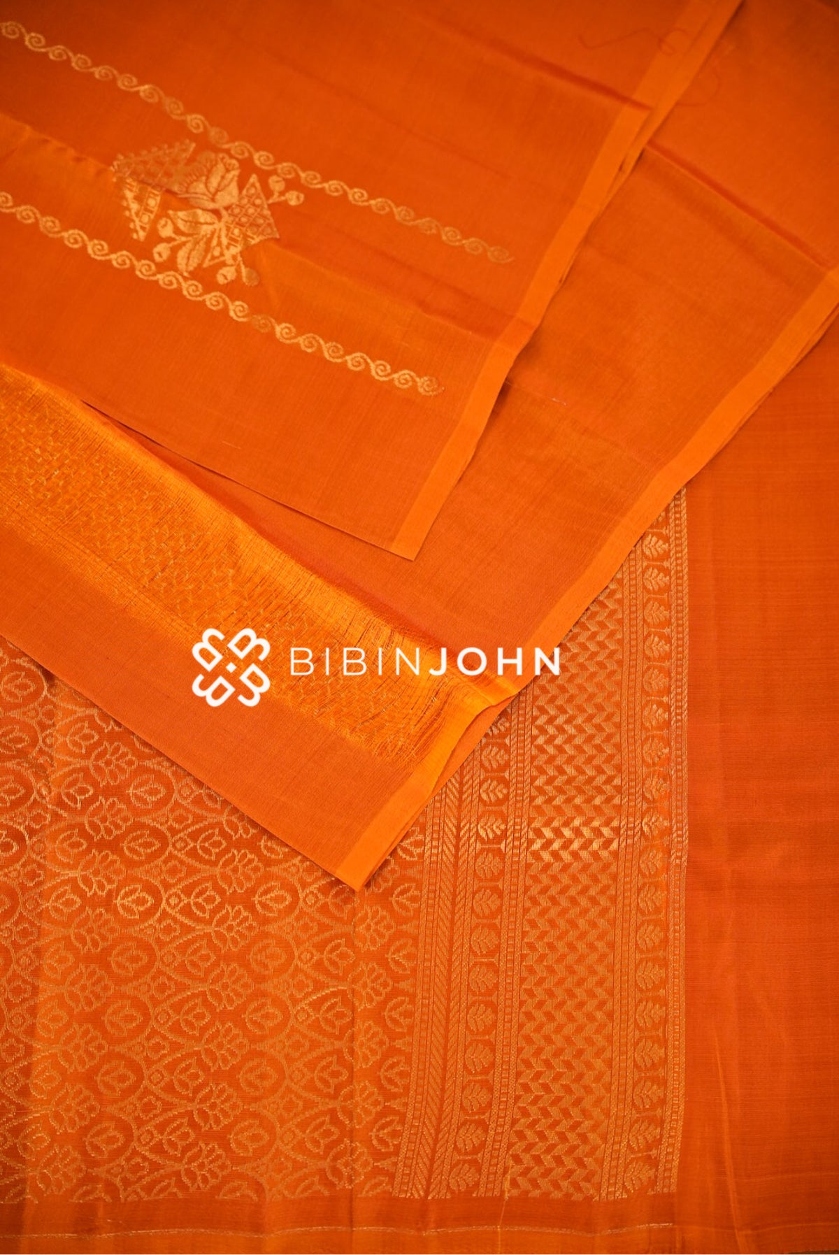 Silk Saree For Women Burnt Orange BJ2554
