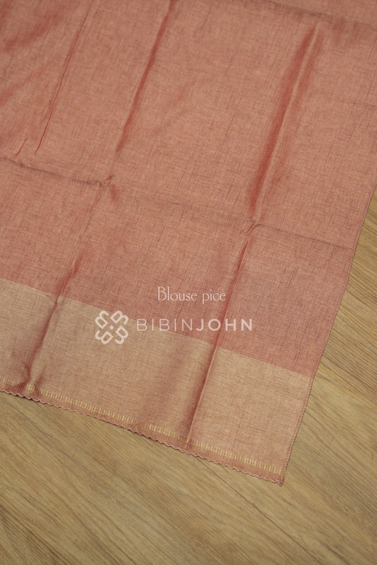 Semi Tussar Weaving Saree For Women Copper Rose BJ2548