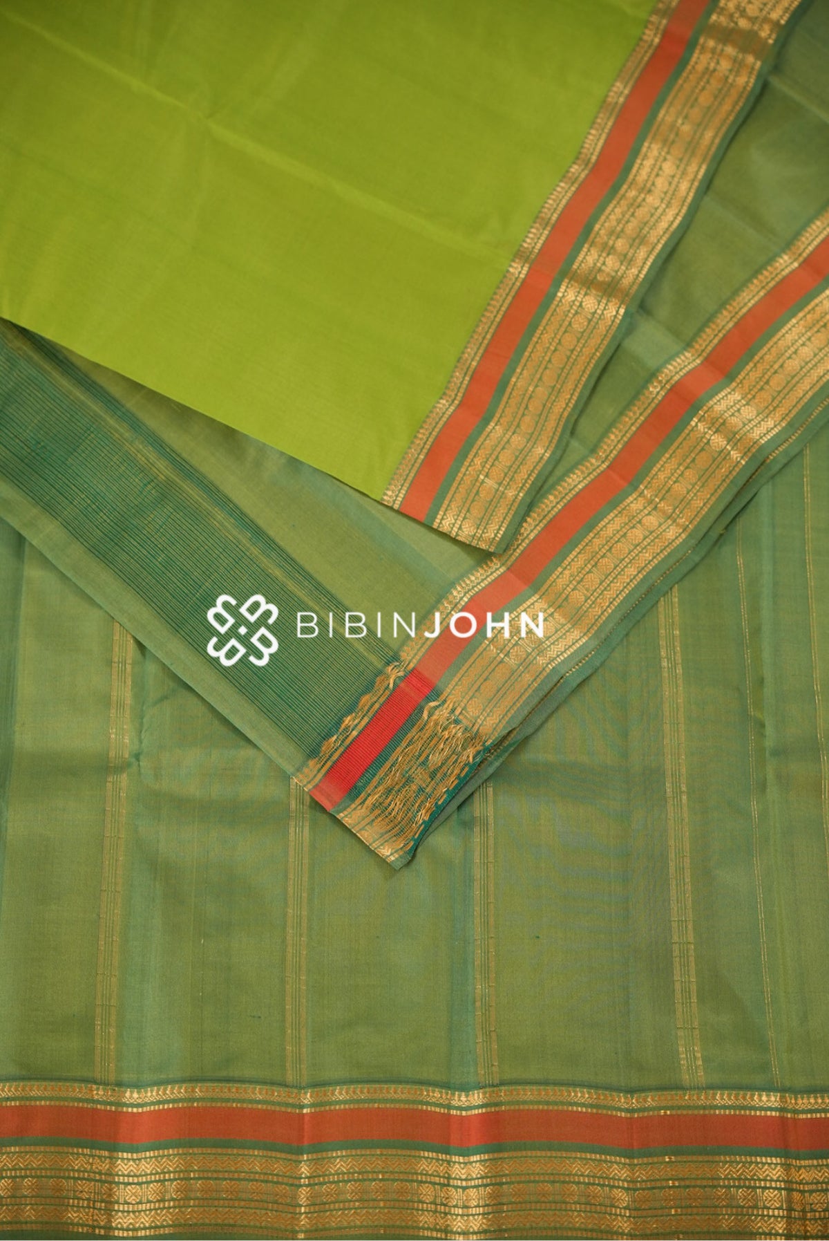 Silk Saree For Women Leaf Green BJ2553