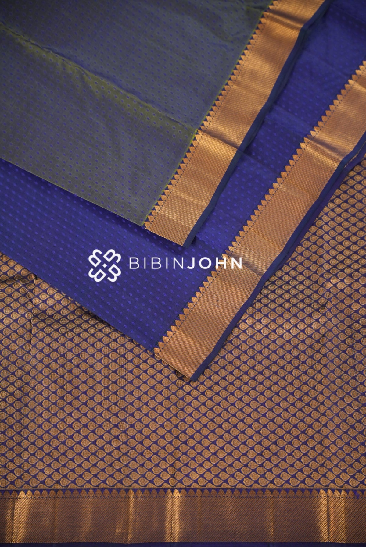 Silk Saree For Women Peacock Blue and Green Double Shade BJ2557