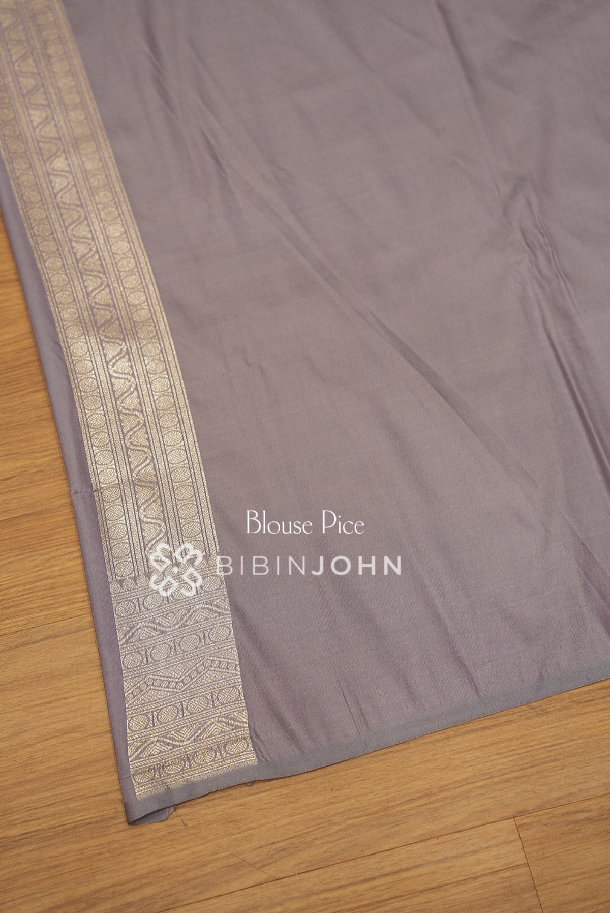 Silk Brocade Saree For Women Lavender Grey BJ2655