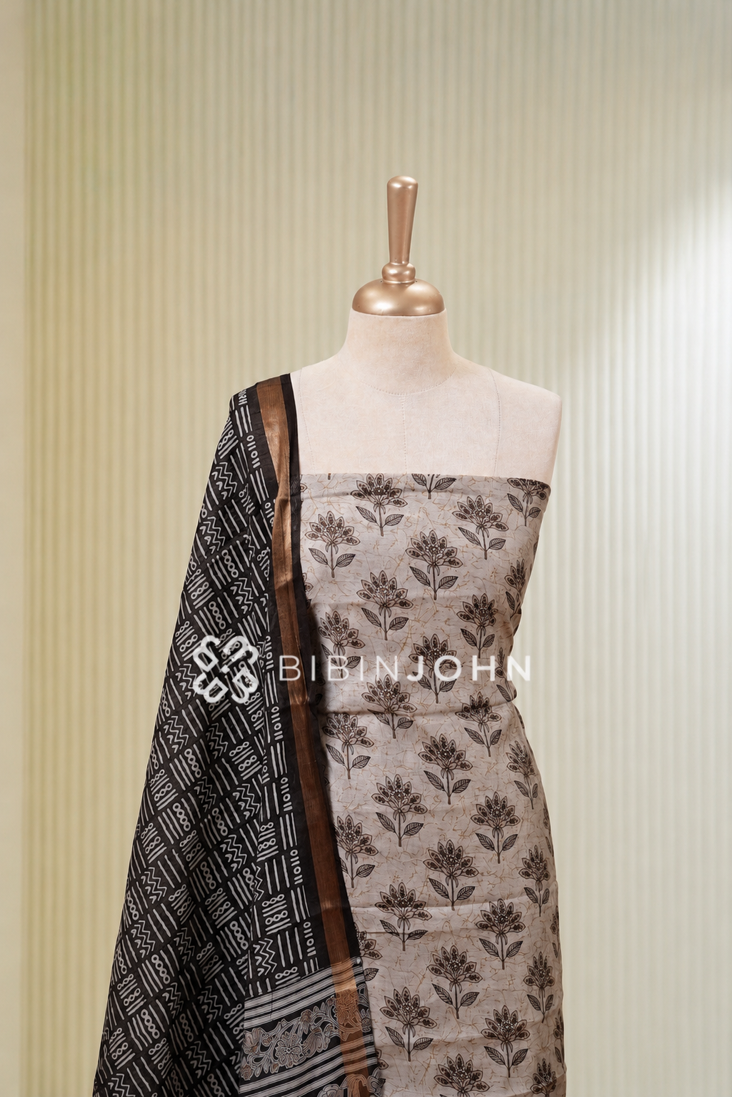 Art Maheshwari Unstitched Salwar Suit Material Light Taupe Beige BJ1818