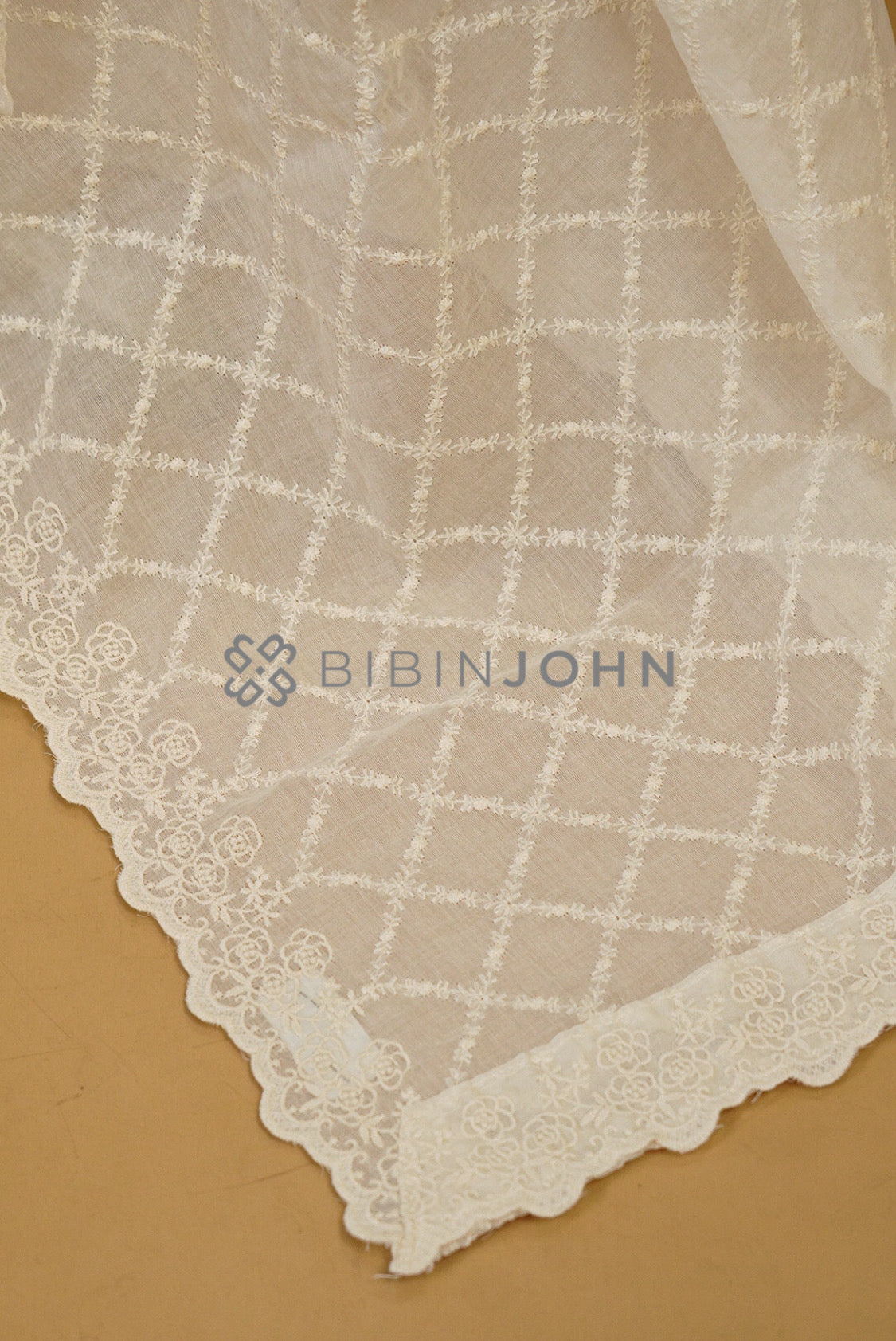 Cotton Embroidery Dupatta For Women side view