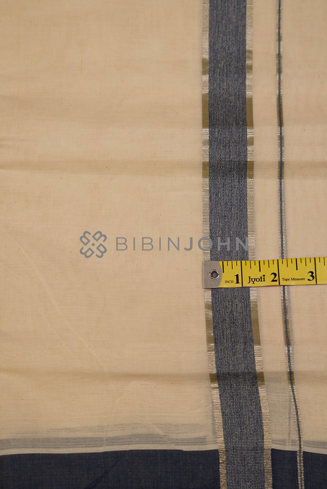 Cotton Dhoti For Men Off White CLOSE VIEW