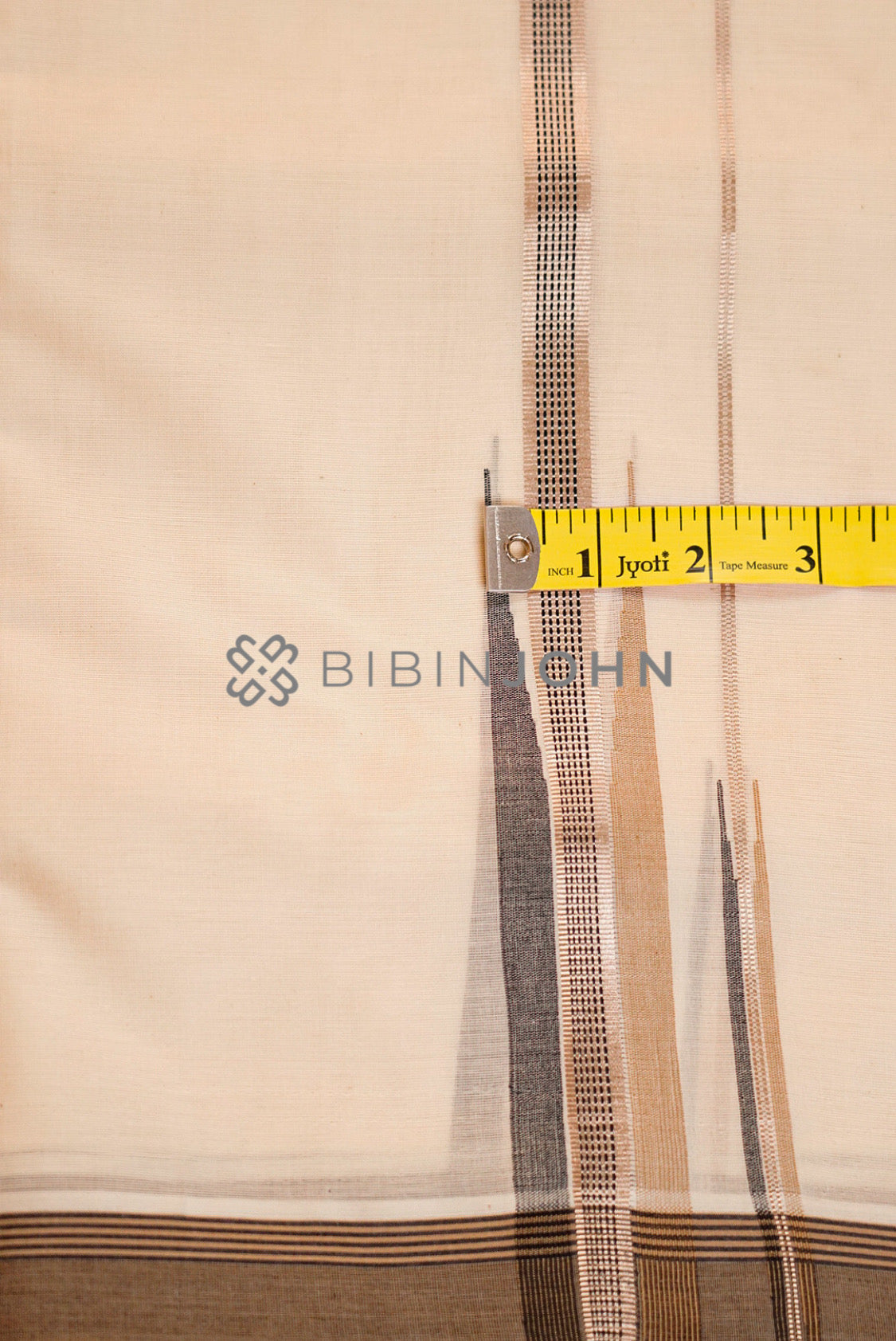 Cotton Dhoti For Men Off White CLOSE VIEW