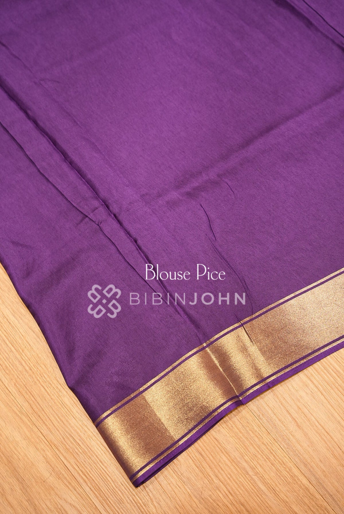 Silk Brocade Saree For Women Deep Purple BLOUSE PIECE