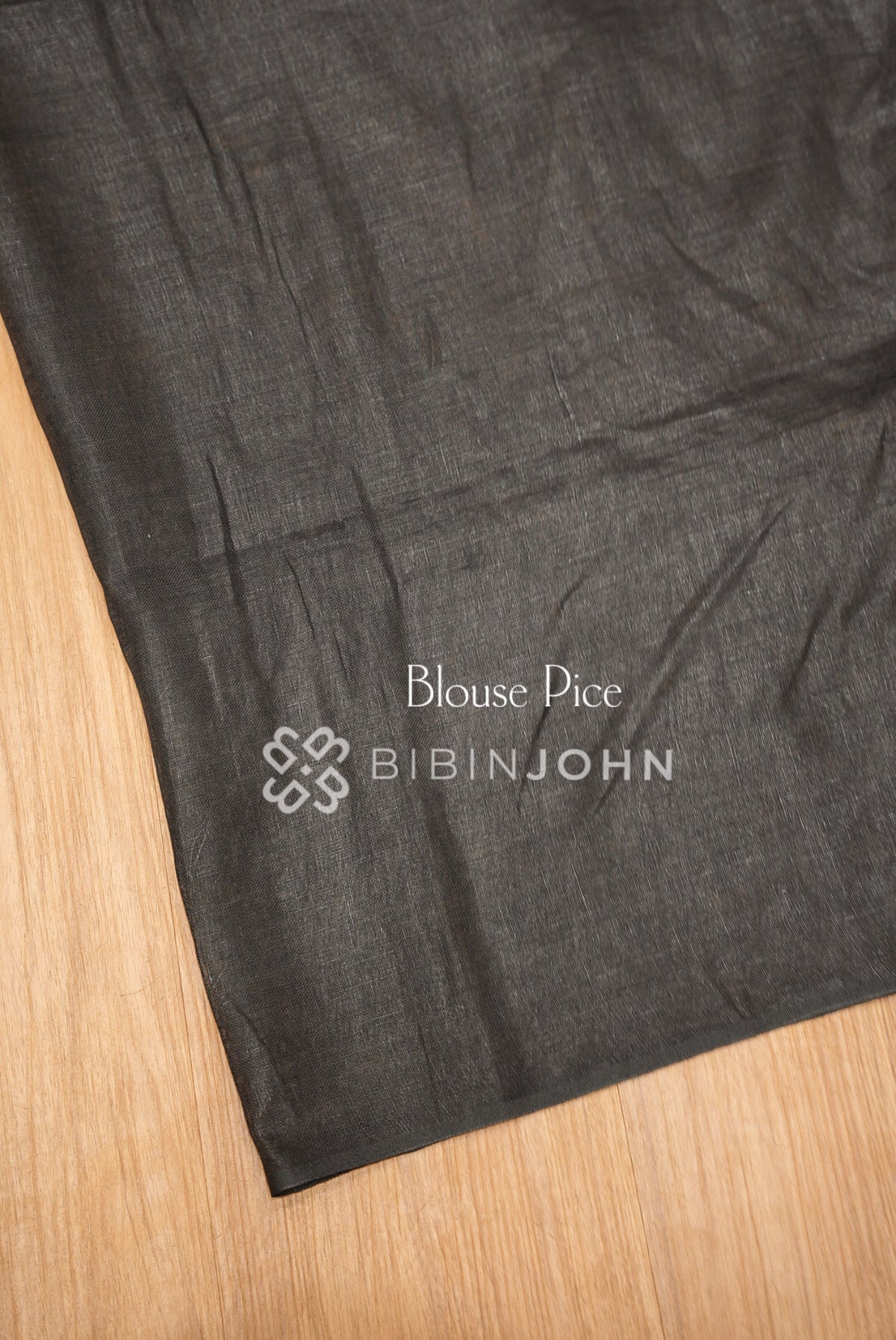Linen Saree For Women Charcoal Black BLOUSE PIECE