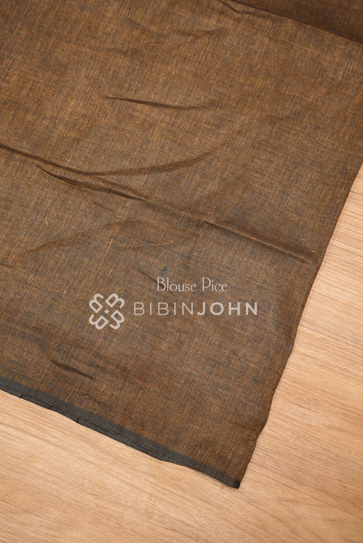 Linen Saree For Women Deep Brown blouse piece
