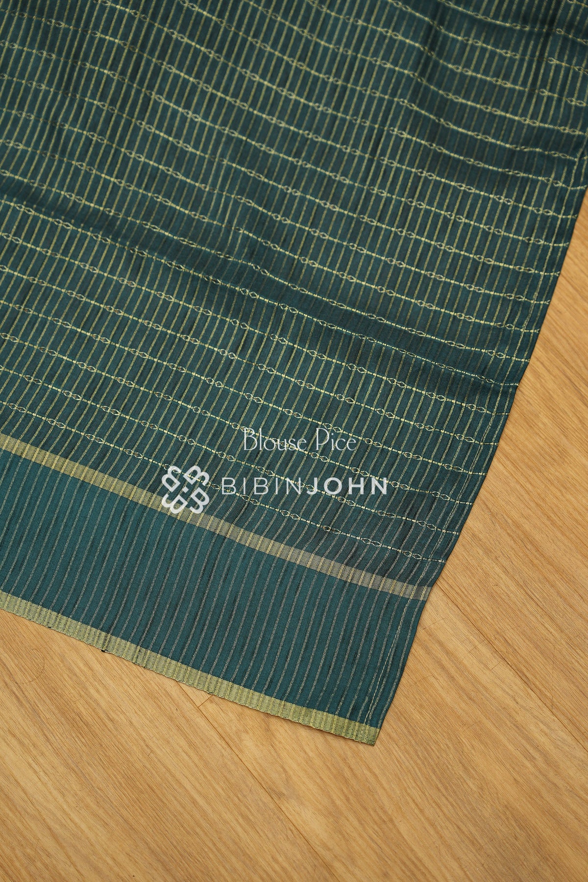 Semi Tussar Weaving Saree For Women Deep Teal Green BJ2447