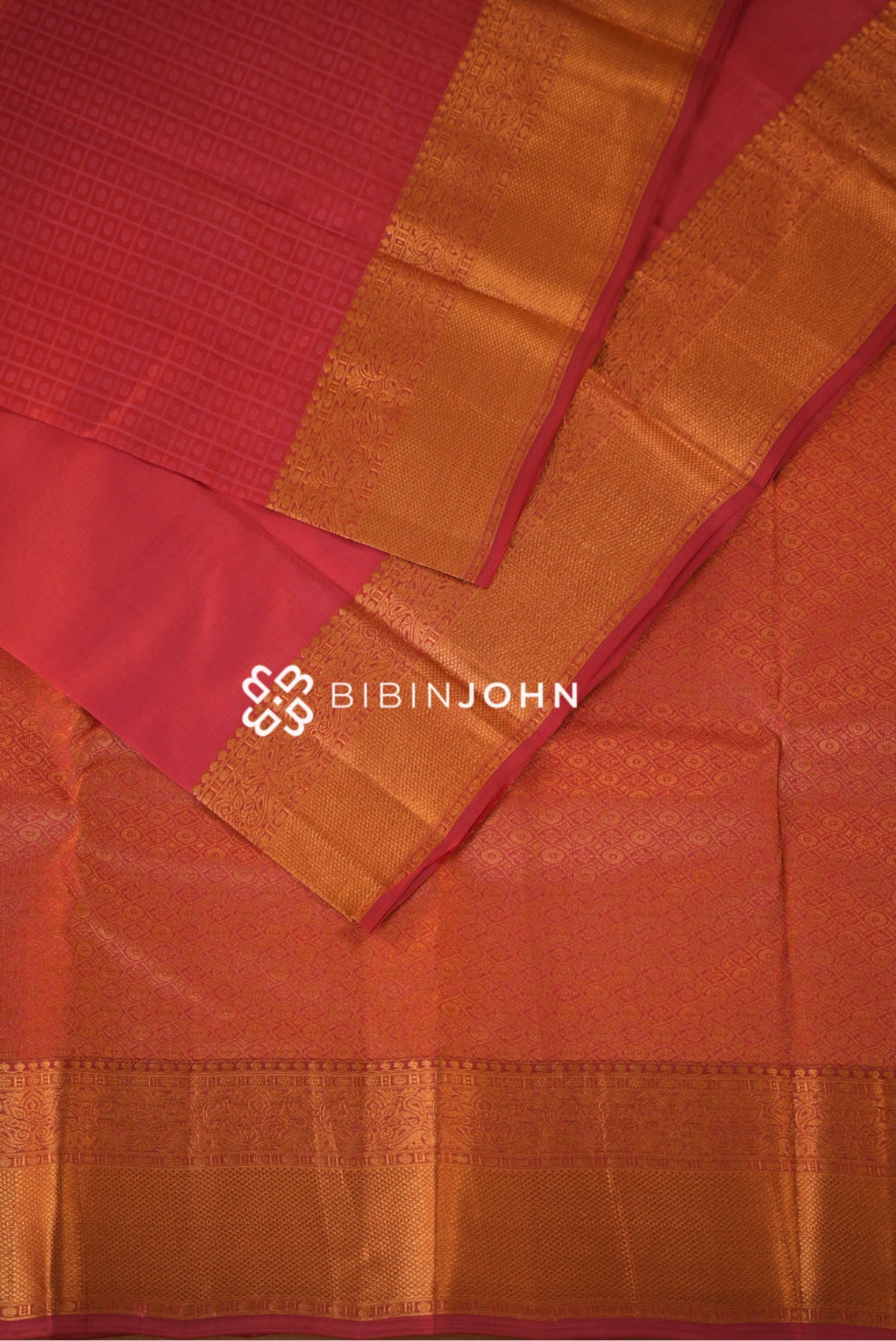 Silk Saree For Women Coral Red BJ2318