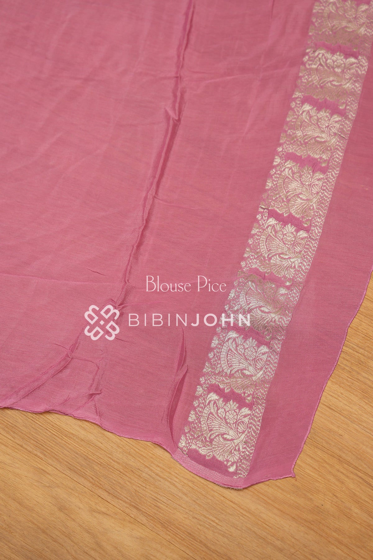 Chiffon Banarasi Saree For Women Dusty Rose Pink BJ2543