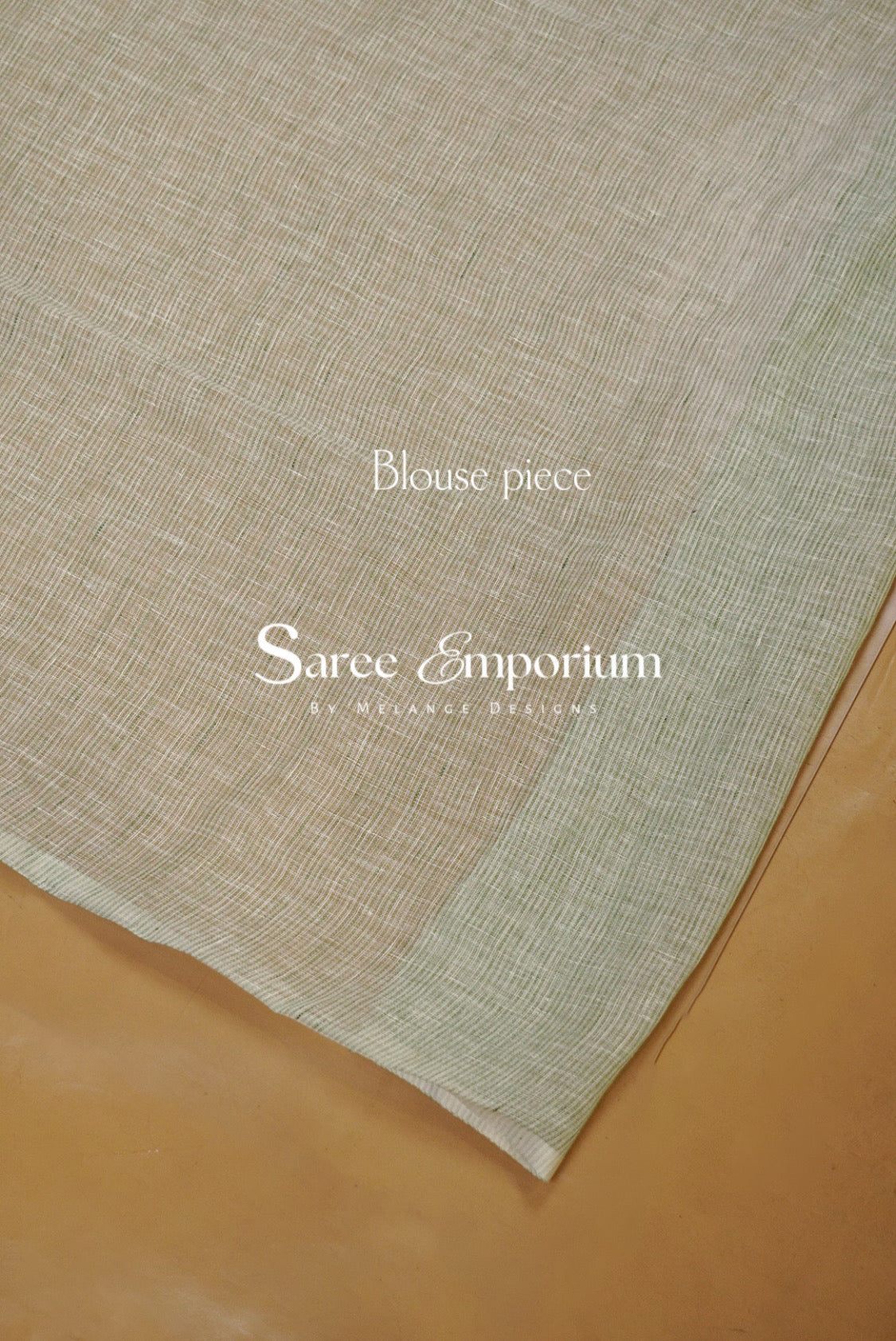 Linen Embroidery Saree For Women Off White Blouse Piece.