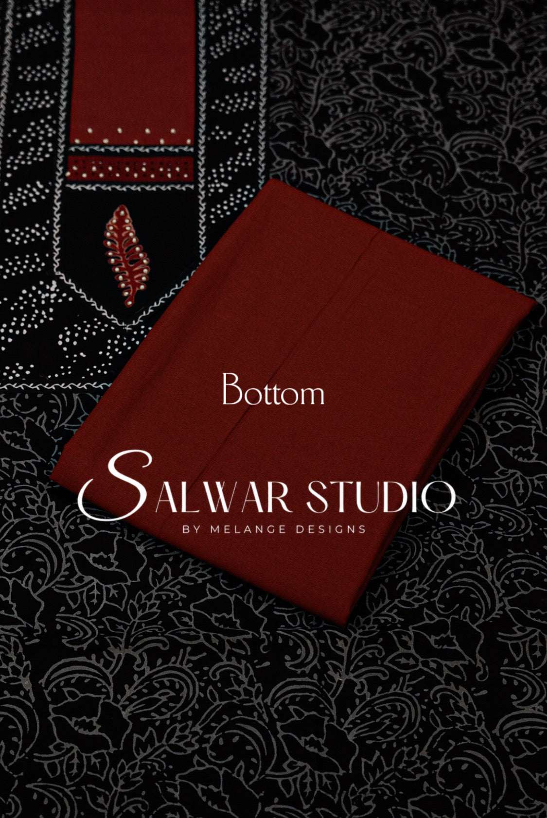 Printed Cotton Unstitched Salwar Suit Dress Material Black AC0328