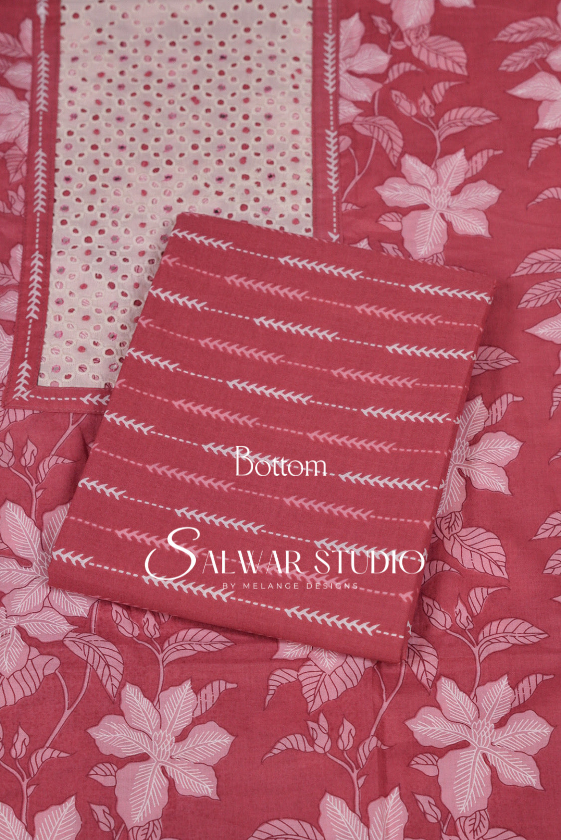 Printed Cotton Unstitched Salwar Suit Dress Material Muted Raspberry Pink AC0261
