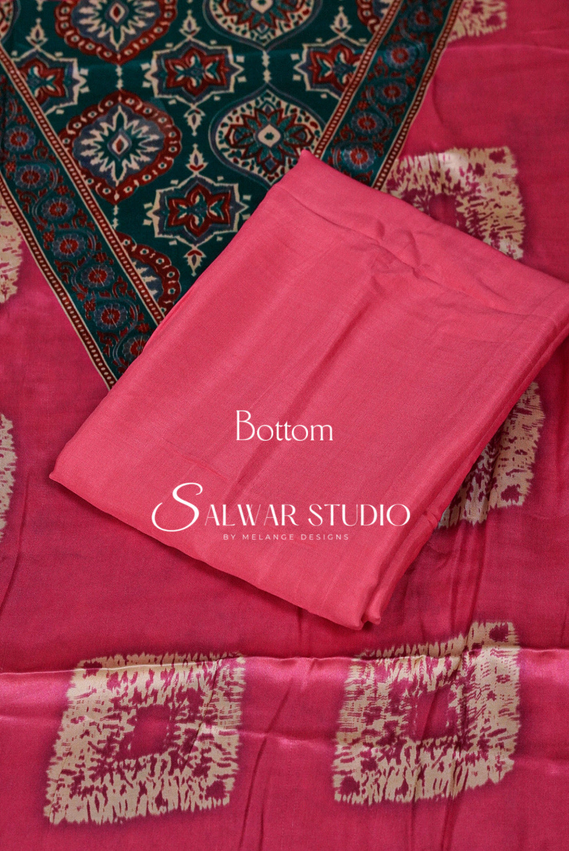 Satin Silk Unstitched Salwar Suit Dress Material Magenta AC0254