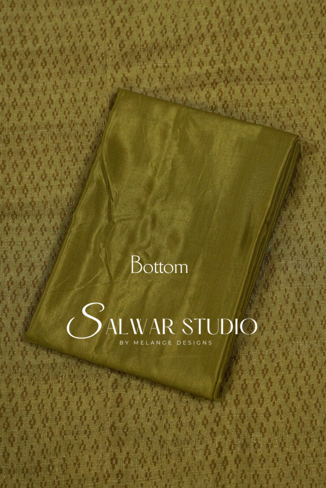 Silk Unstitched Salwar Suit Dress Material Olive Green AC0346