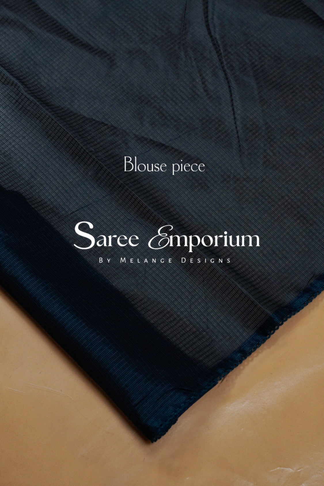 Cotta Embroidery Saree For Women Deep Teal Blue Blouse Piece.