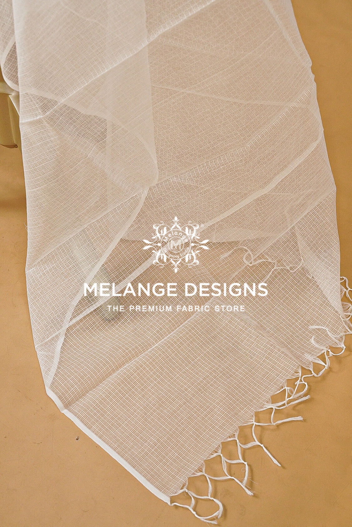 Pure Cotton Cotta Dupatta For Women White BJ0070