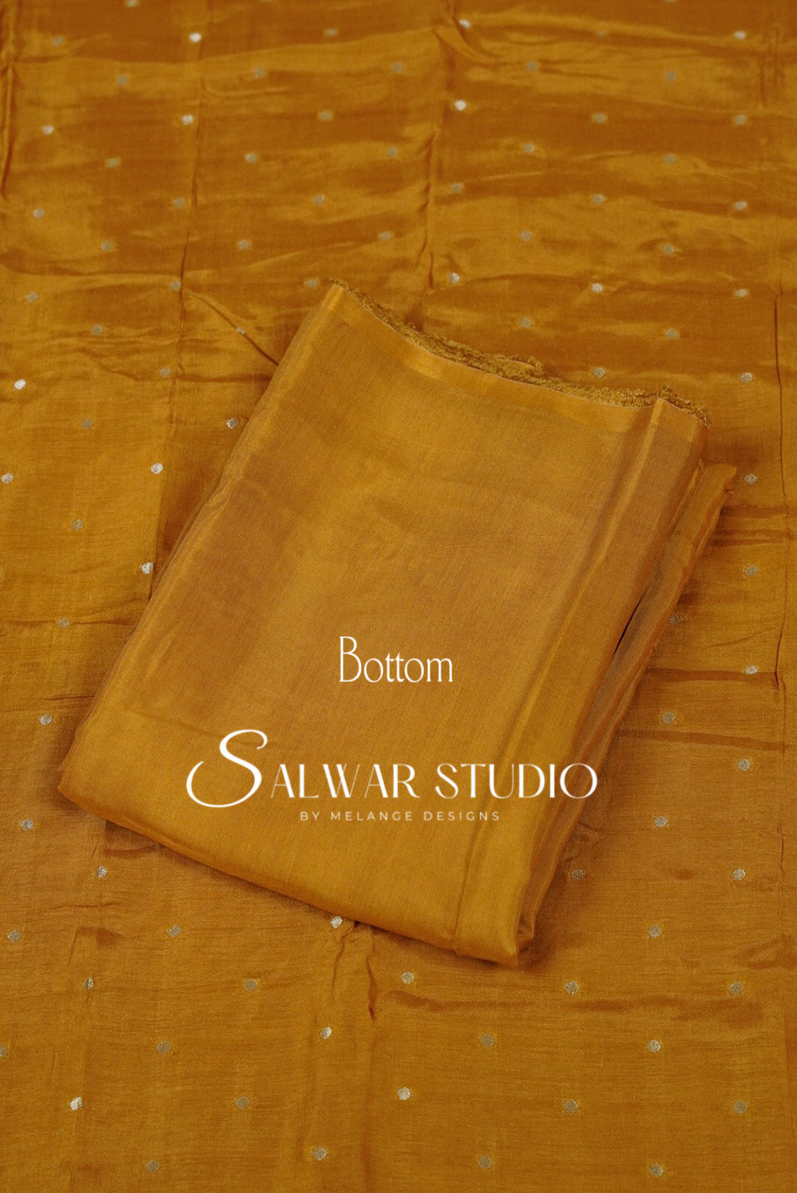 Silk Banarasi Unstitched Salwar Suit Dress Material Golden Yellow AC0200