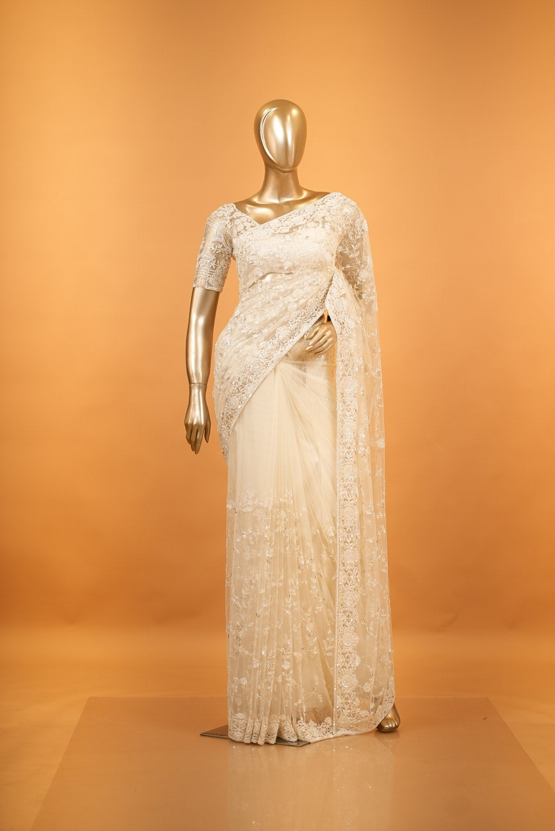 Bridal White Sarees