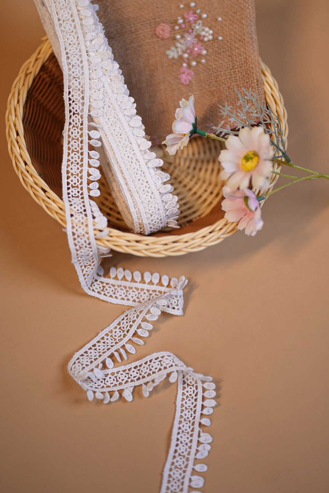 Dyeable Cotton Embroidery Lace