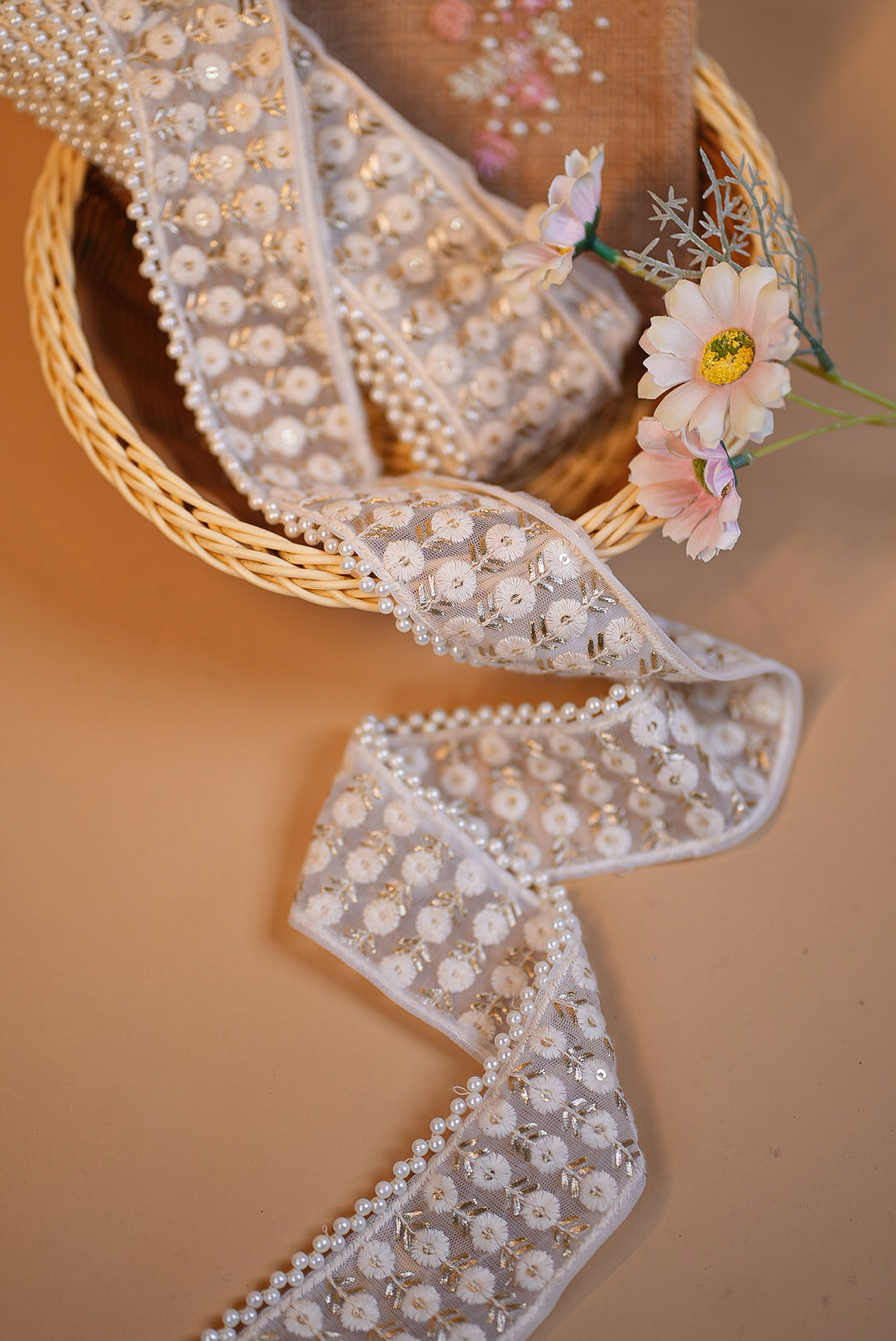 Dyeable Net Embroidery Lace