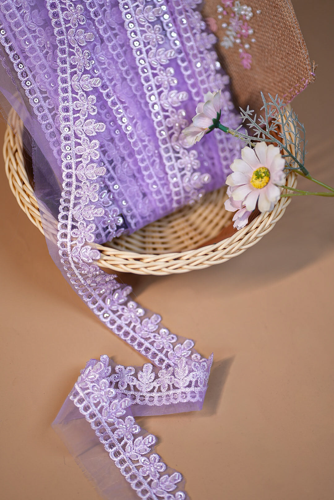 Dyed Organza Embroidery Lace