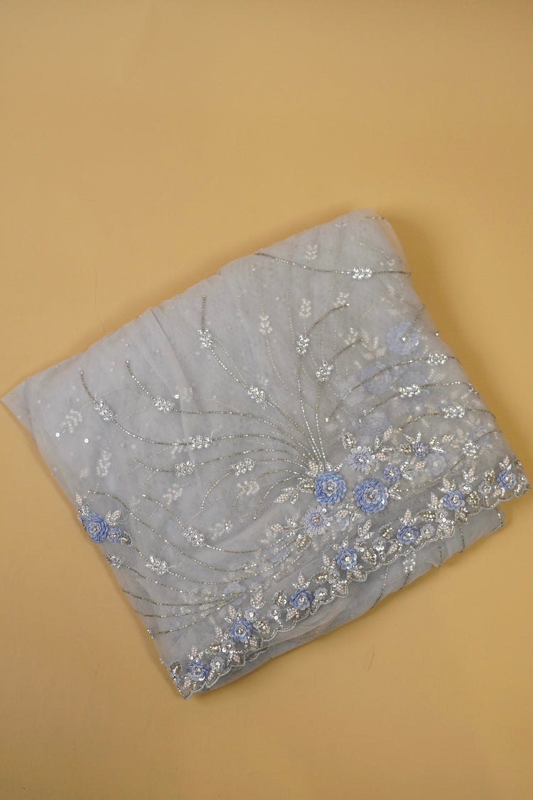 Net Embroidery Sarees