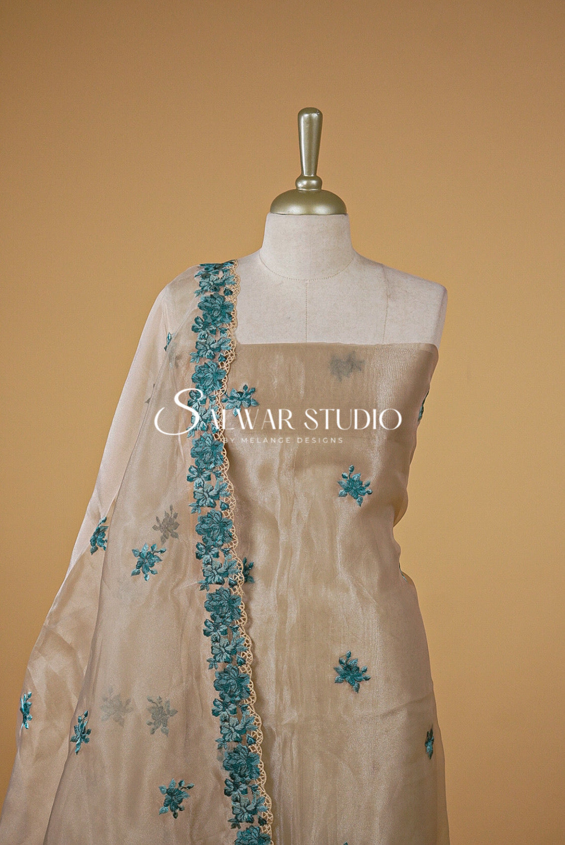 Tissue Embroidery Unstitched Salwar Suits AC0075