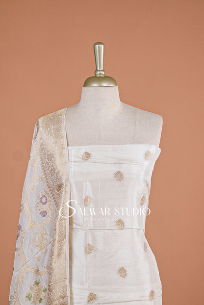 Silk Banarasi Unstitched Salwar Suit Dress Material AC0173