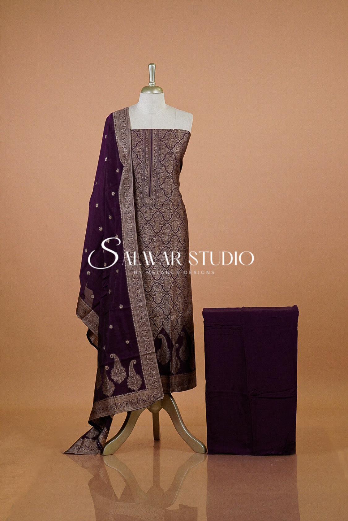 Silk Banarasi Unstitched Salwar Suits AC0122