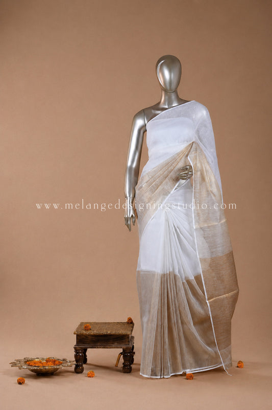 Pure Linen Tissue Saree MDS0003