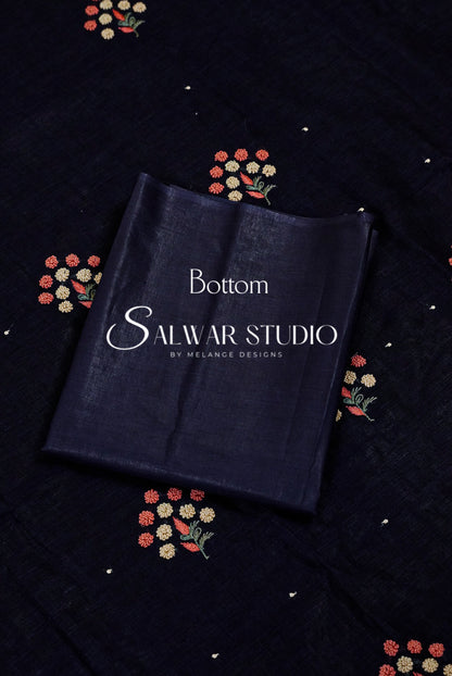 Linen Embroidery Unstitched Salwar Suits AC0063