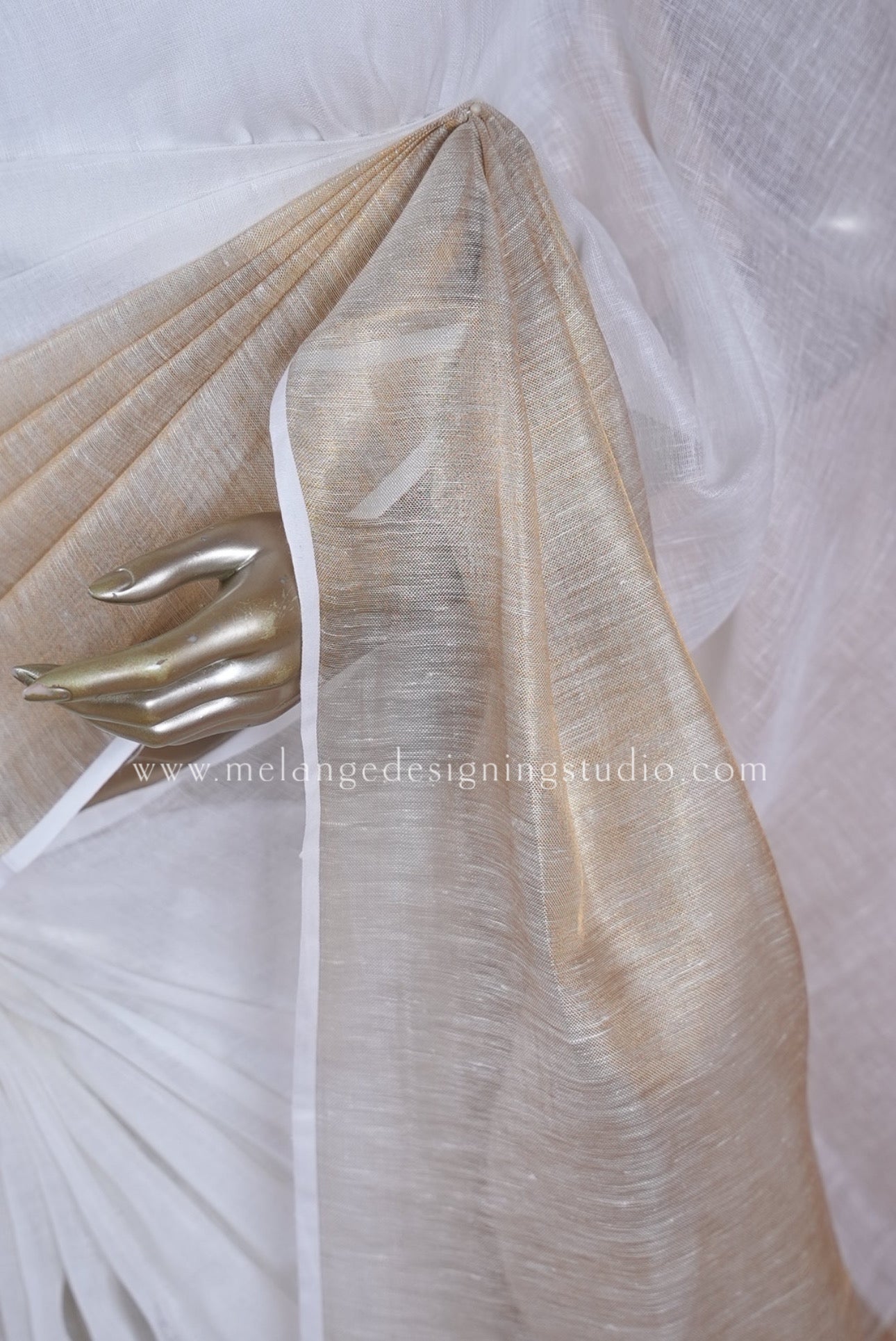 Pure Linen Tissue Saree MDS0003