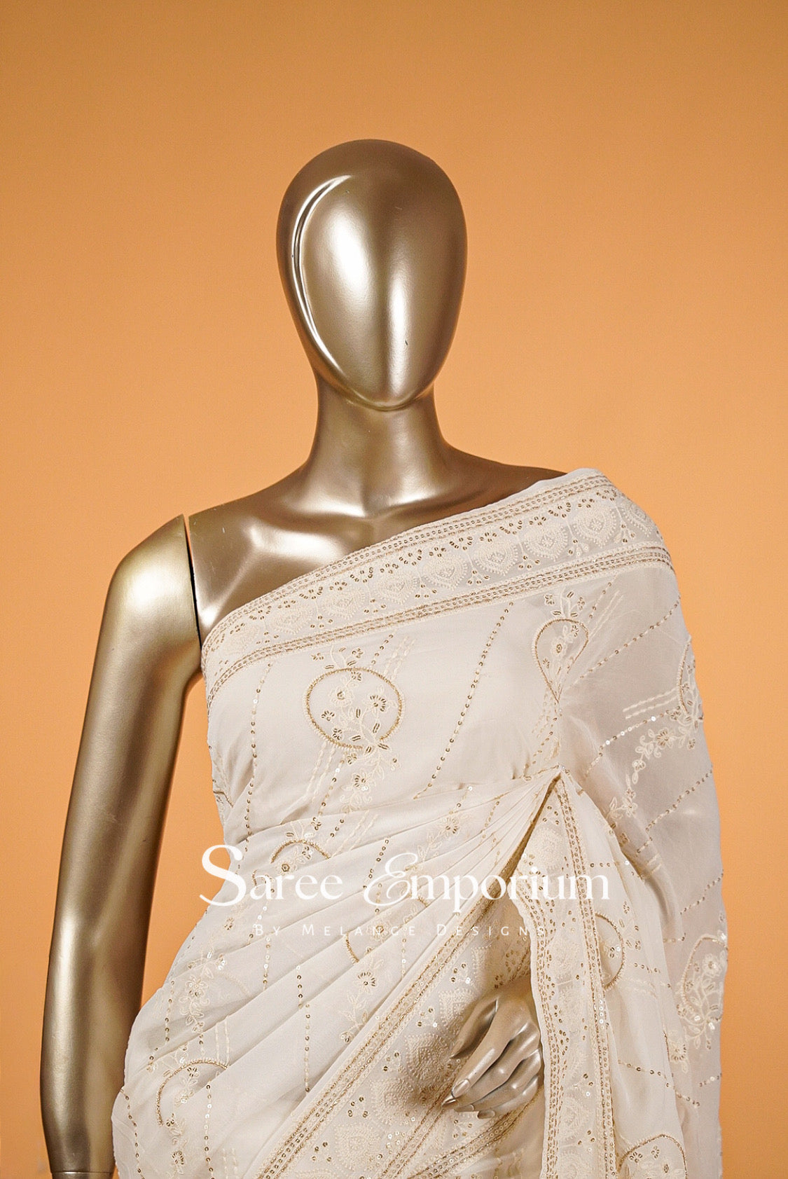 Georgette Embroidery Sarees MDS0024