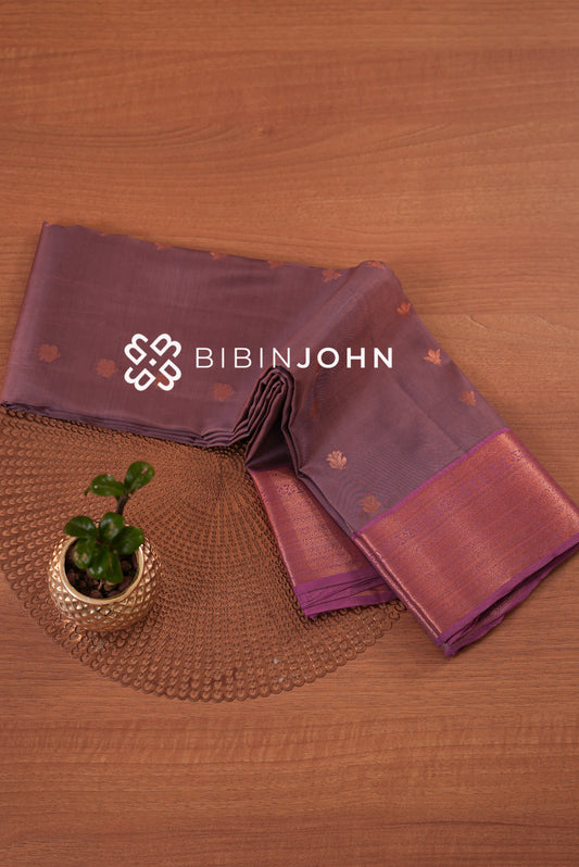 Silk Saree For Women Dusty Plum Purple BJ2345