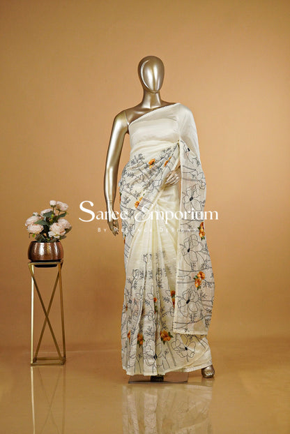 Tissue Embroidery Saree MDS0211