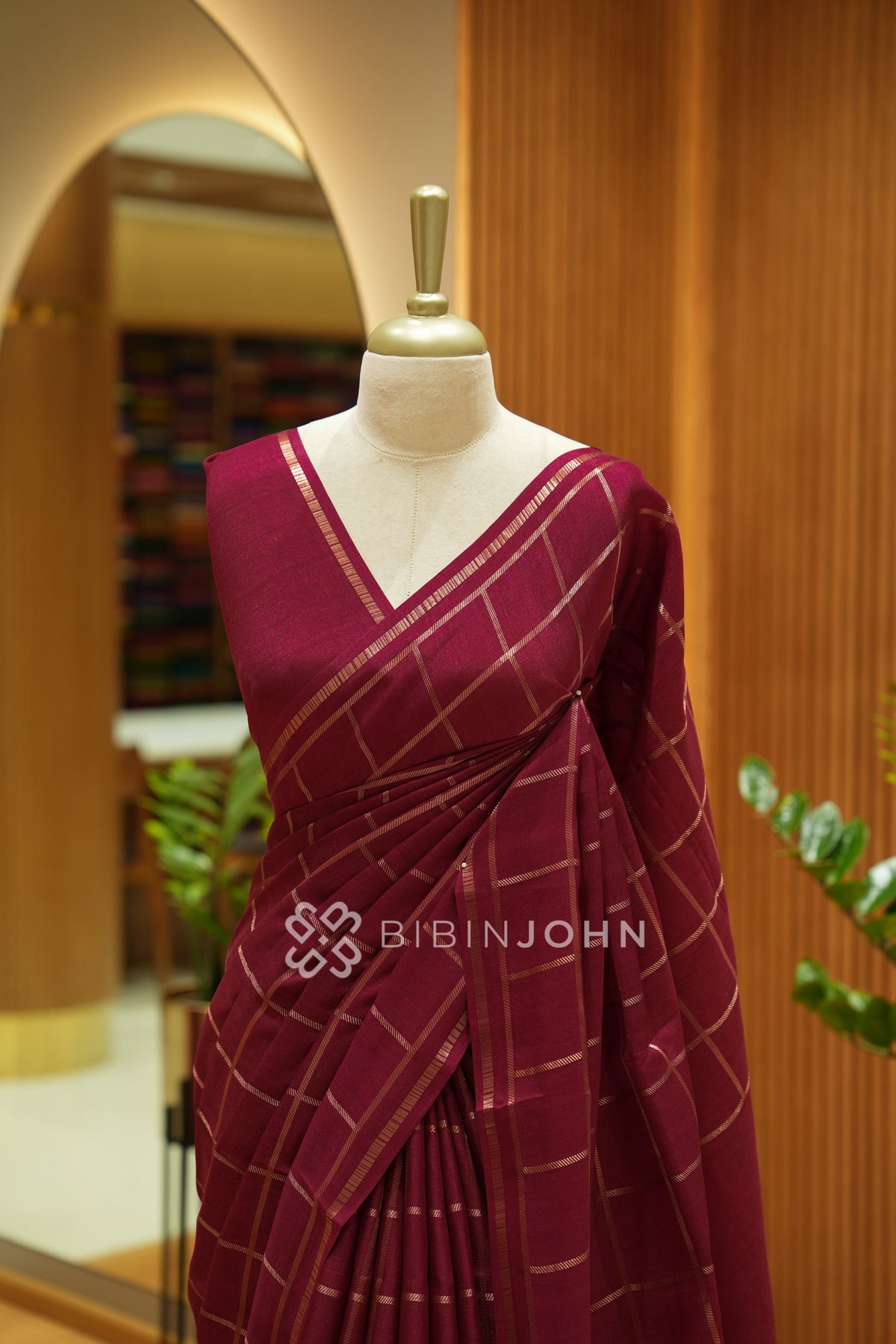 Semi Tussar Weaving Saree For Women Deep Rani Pink BJ2334