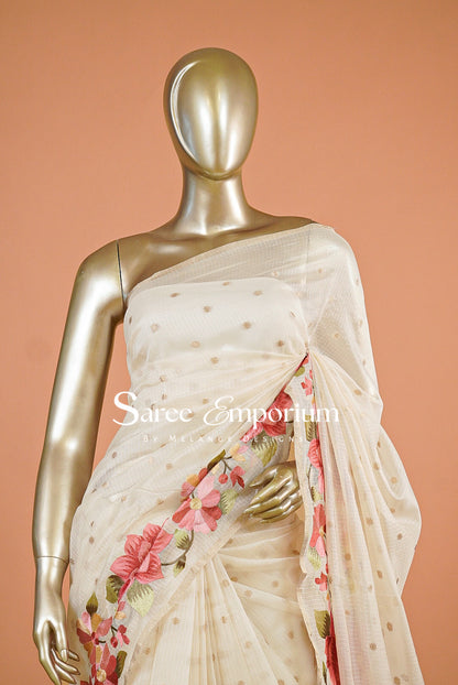 Cotta Embroidery Saree For Women MDS0236