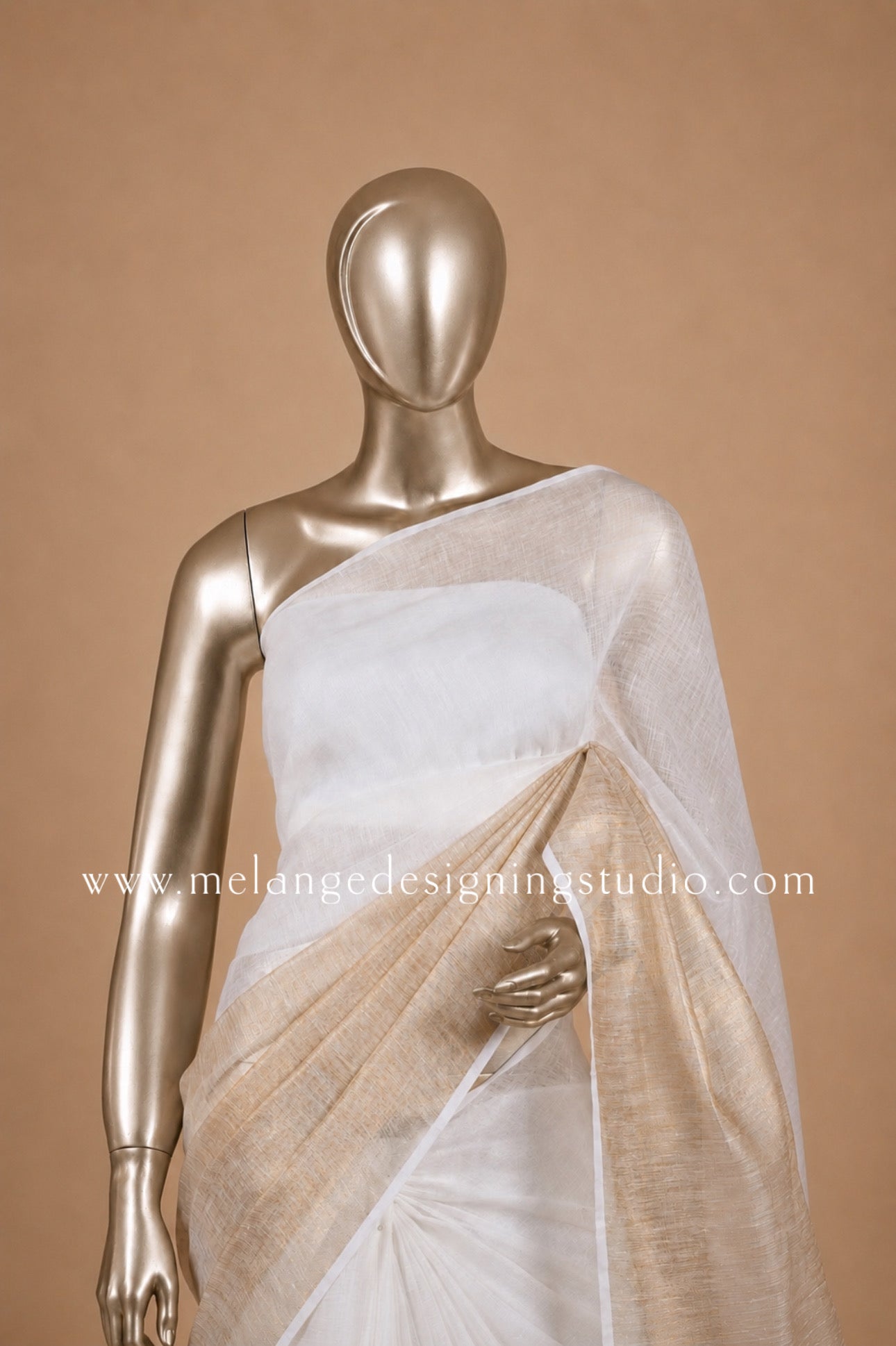 Pure Linen Tissue Saree MDS0003